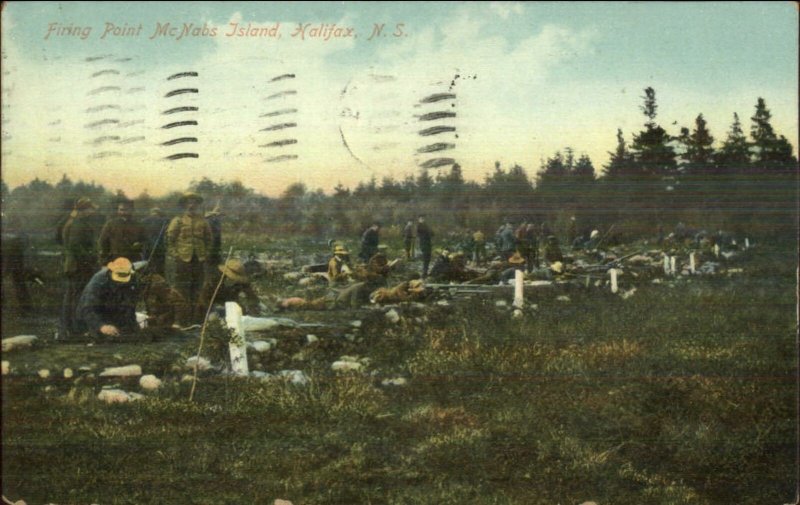 Halifax NS Firing Point McNabs Island c1910 Postcard