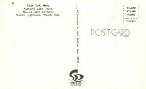 Vintage Postcard Highland Light Truro Nauset Eastham Cape Cod Massachusetts MA