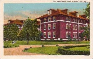 Postcard The Westminster Hotel Winona Lake IN