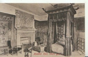 Derbyshire Postcard - Haddon Hall - State Bed - Ref TZ10145