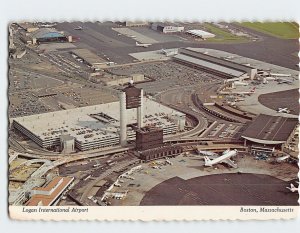 Postcard Logan International Airport Boston Massachusetts USA