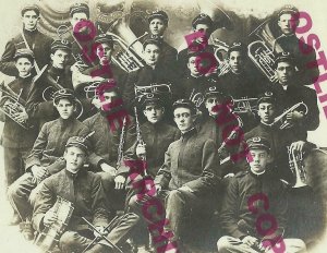 Oelwein IOWA RPPC c1910 BAND in STUDIO SHOT Uniforms nr Independence Fayette