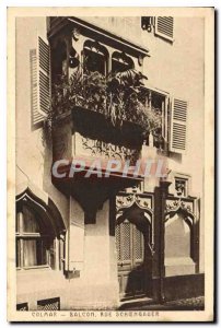 Old Postcard Colmar Balcony Street Schoengauer