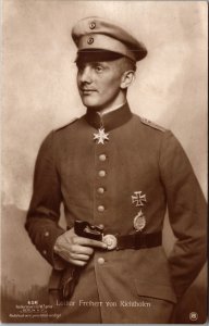 Mint Germany Aviation WW1 Fighter Aces Sanke RPPC Postcard Lothar von Richthofen
