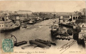 CPA Port Militaire de BREST et le Pont National (252533)