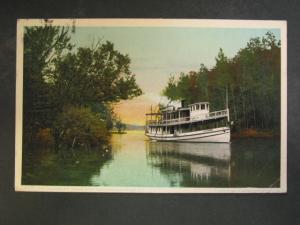 Adirondack Mtns NY Boat Ship c1910 Postcard
