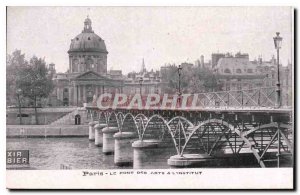 Postcard Old Paris The Art Institute of Bridge