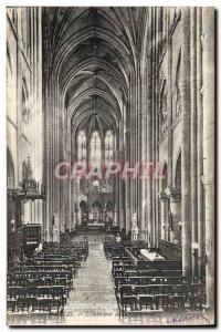 Old Postcard Senlis L & # 39Interieur the cathedral