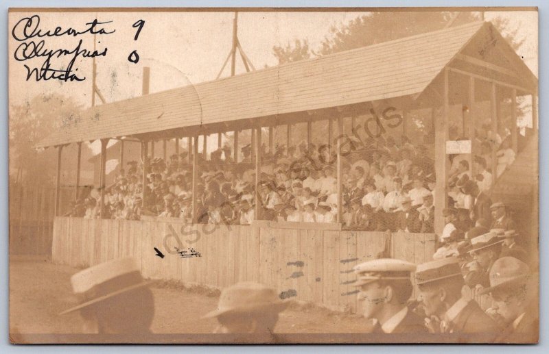 K32/ Utica Morris Oneonta New York RPPC Postcard c10 Baseball Stadium Game 961