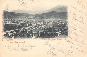 A202 Austria 1899 Gruss aus Innsbruck from South vintage postcard