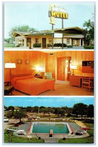 c1960's Frank Helvey's Gulfway Motel Corpus Christi Texas TX Signage Postcard