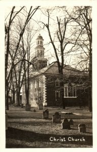 PC CPA US, VA, ALEXANDRIA, CHRIST CHURCH, VINTAGE REAL PHOTO POSTCARD (b6874)