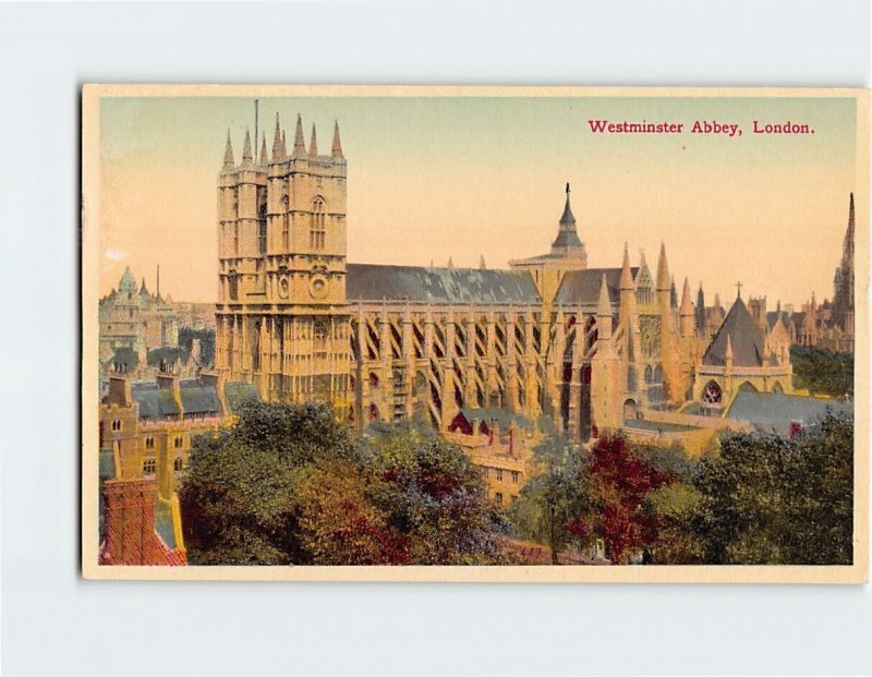 Postcard Westminster Abbey, London, England