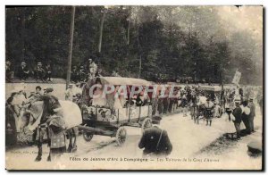 Old Postcard Fetes de Jeanne d & # 39Arc has Compiegne The cars of the Court ...