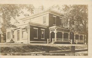 RPPC Postcard NO 1 Elk's Home Nebraska City Otoe County, NE