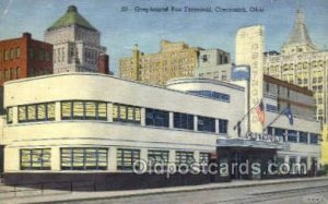 Greyhound Bus Terminal Cincinnati Ohio USA 1943 big crease in card, postal us...