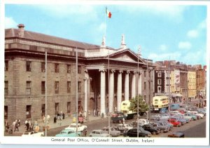 General Post Office O Connell Street Dublin w Old Cars Vintage Ireland Postcard