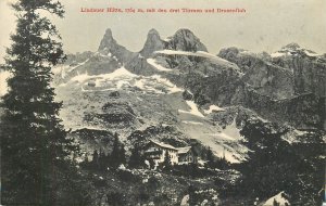 Mountaineering Switzerland Drusenfluh 1911 Gauerthal Lindauer Hutte hut cottage