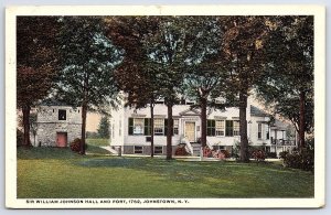 1918 Sir William Johnson Hall And Fort 1762 Johnstown New York Posted Postcard