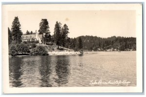 San Bernardino Co. CA Postcard Lake Arrowhead Gift Shop c1940's RPPC Photo