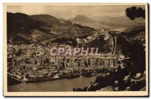 Postcard Old Sisteron Vue Generale Vallee at Fond du Buech