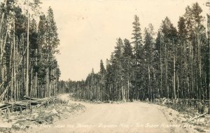 Postcard RPPC Wyoming Ten Sleep Highway Pines Big Horn 1947 Mountains 23-10901