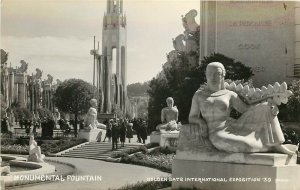 RPPC San Francisco Golden Gate Exposition Monumental Fountain, Moulin 1939
