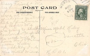 F73/ Monon Indiana Pennant Postcard 1913 Dutch Child Goot Luck