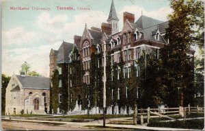 McMaster University Toronto Ontario (spell err MecMaster) Postcard H54