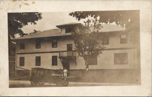 New Ulm Minnesota Heim Family Picture of Lena's House & Automobile Postcard W11