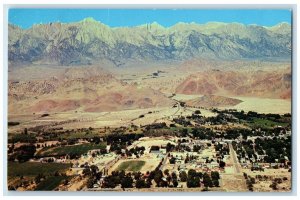 1966 Aerial Lone Pine Alabama Hills Mt. Whitney Sierra Nevada Range NV Postcard