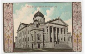 First Christian Church Oklahoma City OK 1910c postcard