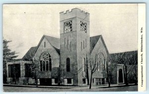 RHINELANDER, Wisconsin WI ~ CONGREGATIONAL CHURCH Oneida County c1910s  Postcard