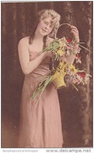 Beautiful Woman With Basket Tucks Sweet and Twenty Series