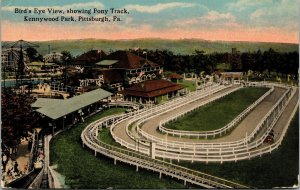 Postcard PA Pittsburgh Bird's Eye View of Pony Track Kennywood Park 1915 M14