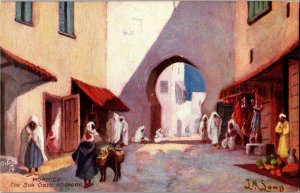 Tucks 7428 Wide Wide World Sok Gate Mogador Morocco Vintage Postcard V22