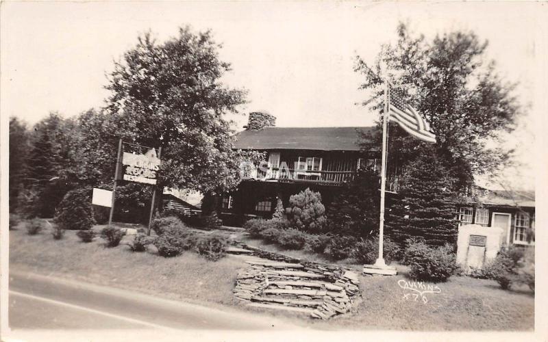 C52 Wyalusing Pennsylvania Pa Photo Rppc Postcard C1940s Log