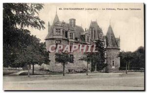 Chateaubriant Old Postcard Chateau terraces Place