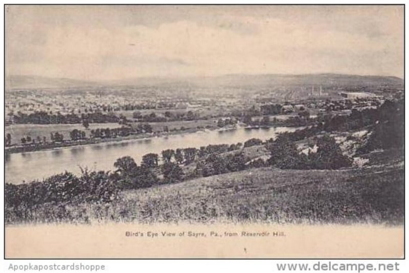 Pennsylvania Sayre Birds Eye View Of Sayre From Resrvoir Hill