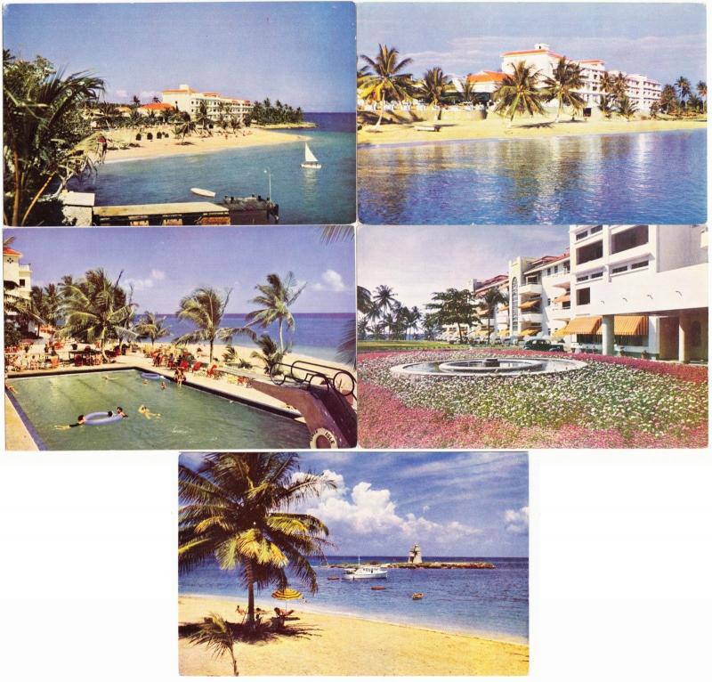 Jamaica Ocho Rios Tower Isle Hotel Lot of 5 Postcards 1950s