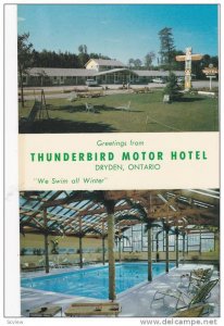 2-Views, Thunderbird Motor Hotel, Swimming Pool, Dryden, Ontario, Canada, 194...