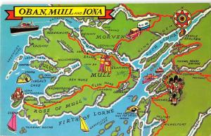 uk8839 oban mull and iona scotland  uk map