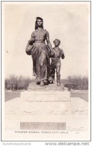 Pioneer Woman Statue Ponca City Oklahoma Real Photo