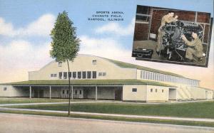 Sports Arena at Chanute Field - Rantoul IL, Illinois - WWII - Linen