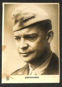 RPPC PRESIDENT EISENHOWER AS MILITARY STUDIO REAL PHOTO POSTCARD (c. 1940s)