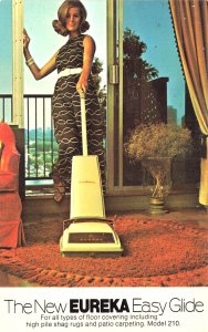 The New Eureka Easy Glide Vacuum Cleaner Beautiful Woman, Postcard,