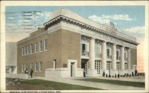 Little Rock AR Central Fire Station c1920 Postcard