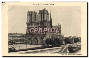 Old Postcard Paris Notre Dame