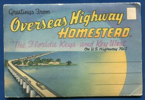 Autopista Homestead Key West Florida en el extranjero Postal Carpeta 