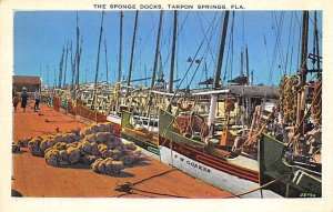 Sponge Docks Boats Tarpon Springs FL